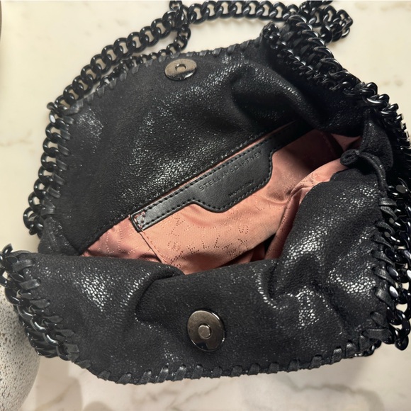 Stella McCartney Falabella black faux brushed leather bag with black straps - Picture 7 of 13